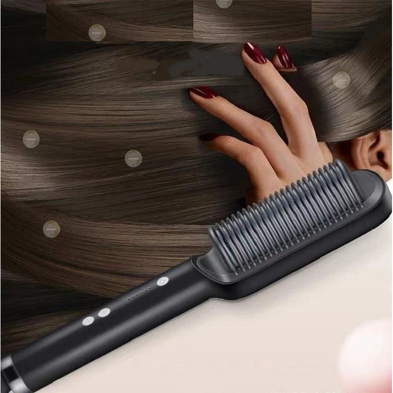 Brosse lissante électrique professionnelle et tendance à chauffage rapide en céramique