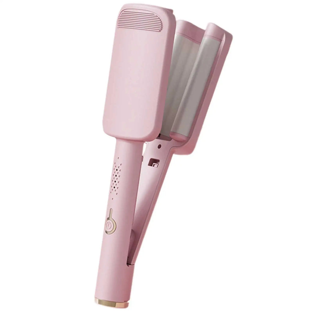 Fer à friser électrique 32 mm, outil de frisure automatique en laine d'agneau, fer à friser à ondulations profondes pour coiffure française longue durée, pour femmes.